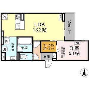 1LDK 間取り図
