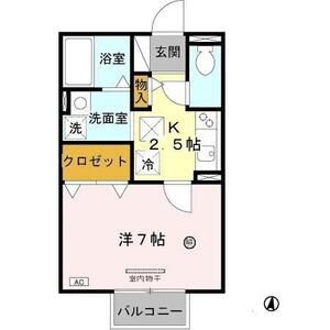 1K 間取り図