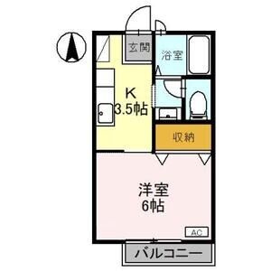 1K 間取り図