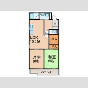 2LDK 間取り図