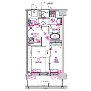 1LDK 間取り図