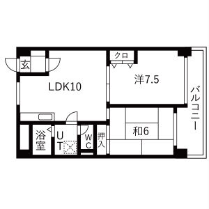 2LDK 間取り図