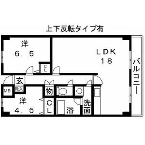 2LDK 間取り図