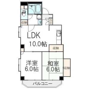 2LDK 間取り図