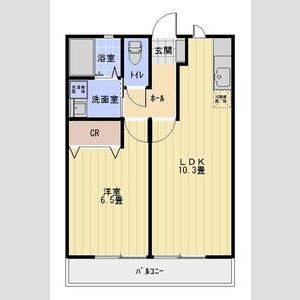 1LDK 間取り図