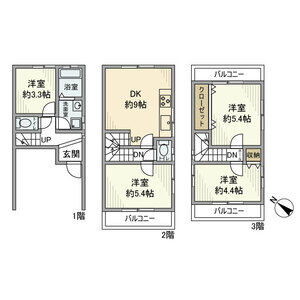 4DK 間取り図