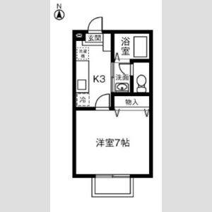 1K 間取り図