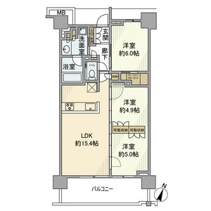 3LDK 間取り図