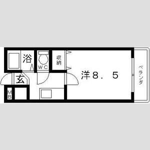 1K 間取り図