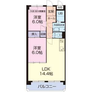 2LDK 間取り図