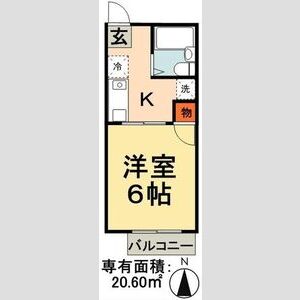 1K 間取り図