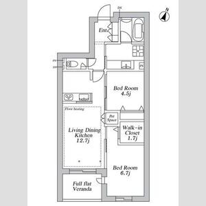 2LDK 間取り図
