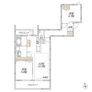 2LDK 間取り図