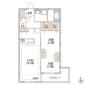 2LDK 間取り図