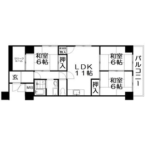 3LDK 間取り図