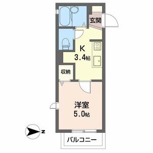 1K 間取り図