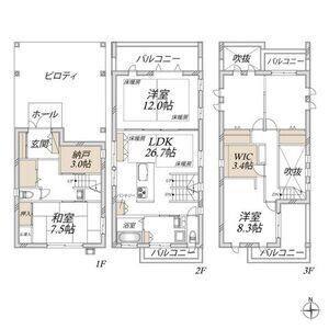 3LDK 間取り図