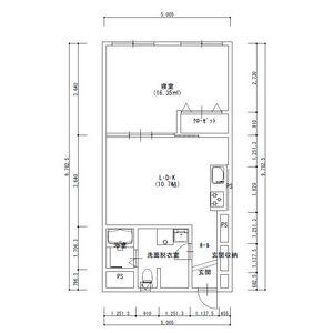 1LDK 間取り図