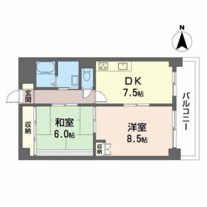 2DK 間取り図