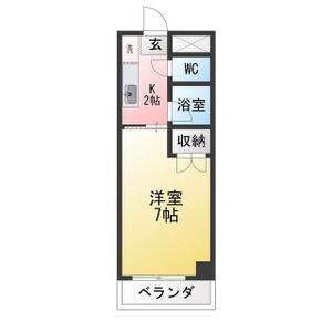 1K 間取り図