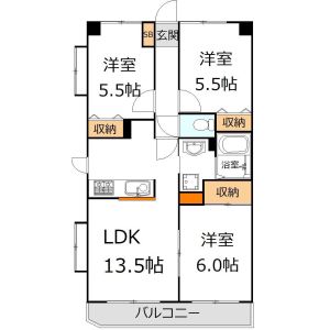 3LDK 間取り図