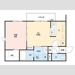 1LDK 間取り図