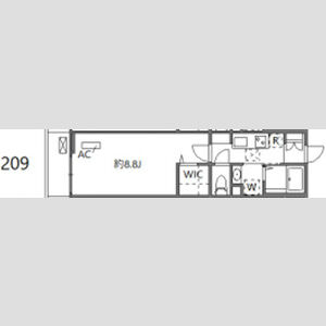 1K 間取り図