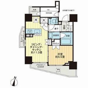 1LDK 間取り図