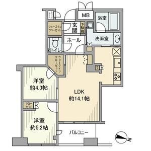 2LDK 間取り図
