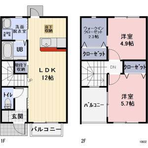 2LDK 間取り図