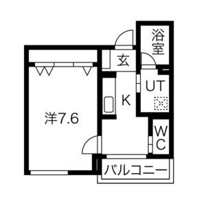 1K 間取り図