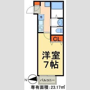 1K 間取り図