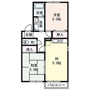 2DK 間取り図