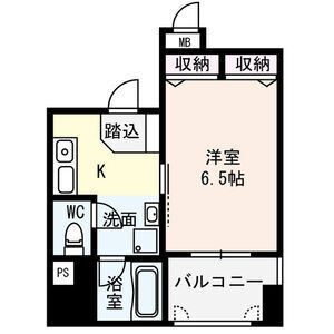 1K 間取り図