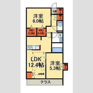 2LDK 間取り図