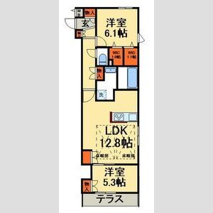 2LDK 間取り図
