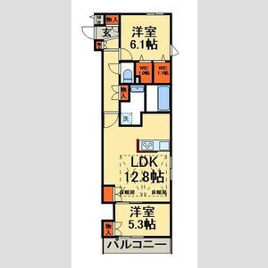 2LDK 間取り図
