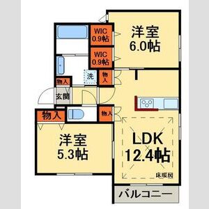 2LDK 間取り図