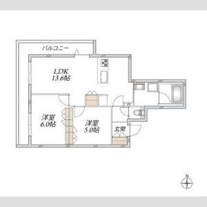 2LDK 間取り図