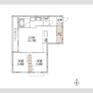 2LDK 間取り図