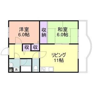 2LDK 間取り図