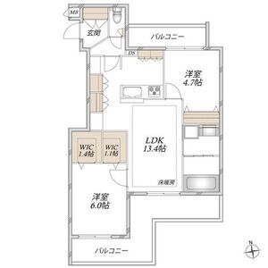 2LDK 間取り図