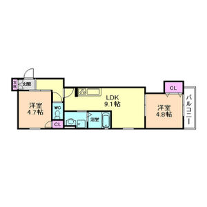 2LDK 間取り図