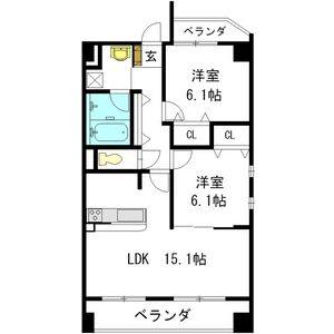 2LDK 間取り図