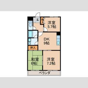3DK 間取り図
