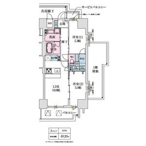2LDK 間取り図