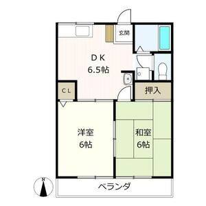 2DK 間取り図