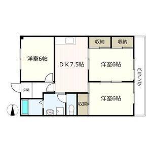 3DK 間取り図
