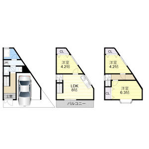 3LDK 間取り図