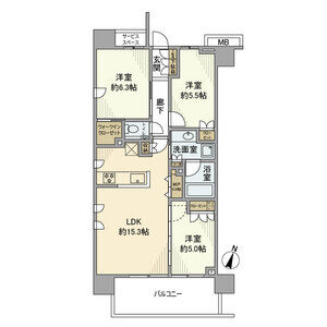3LDK 間取り図